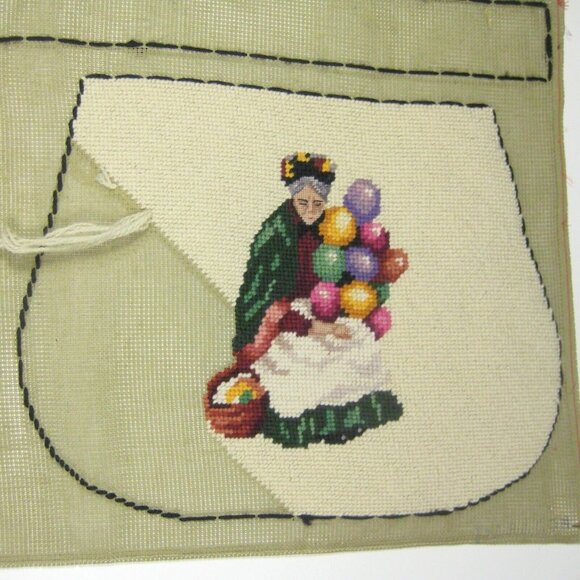 Paragon Crewel Embroidery Purse Form Needlecraft Royal Doulton Canvas Vintage - Picture 3 of 12